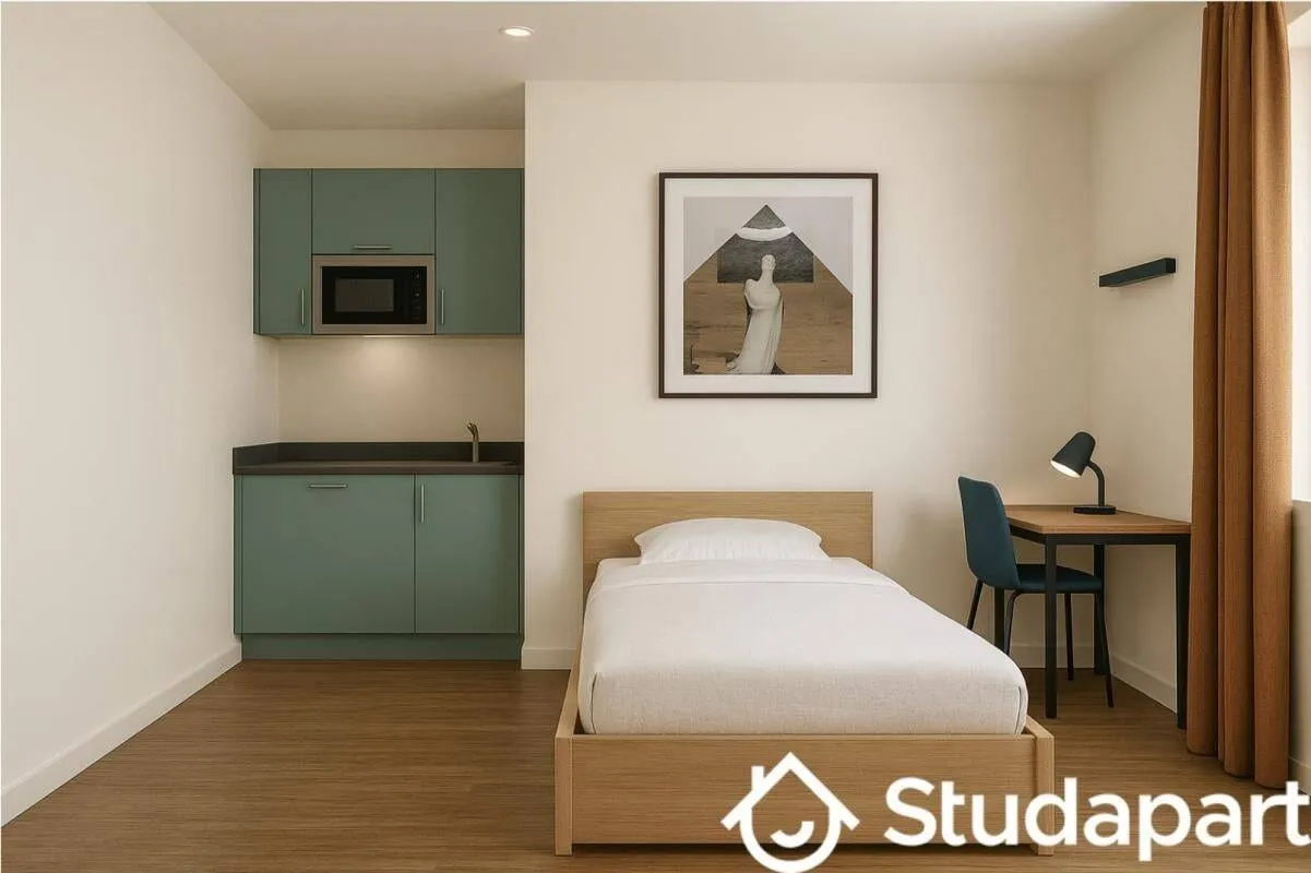 Studio privatif avec lit et bureau