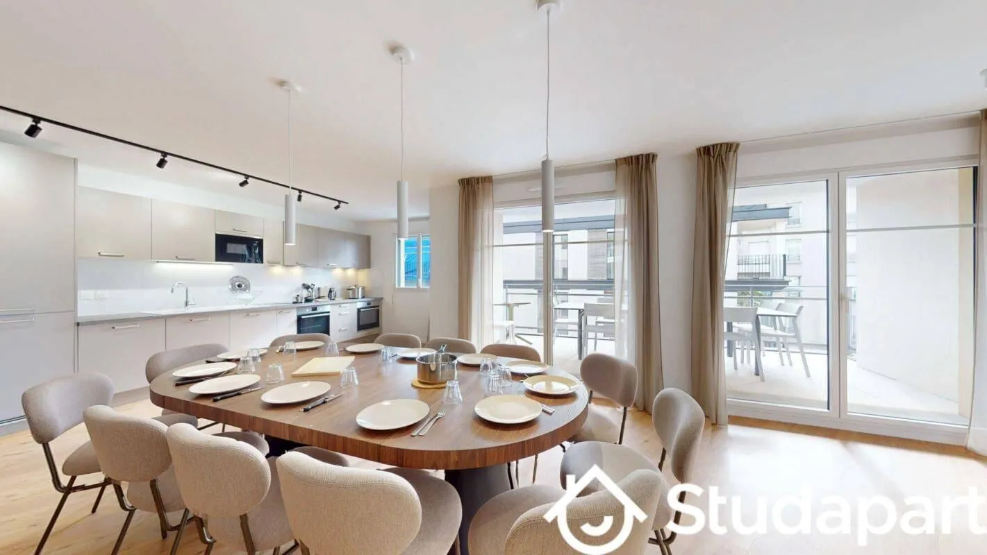 Salle à manger et séjour de la résidence