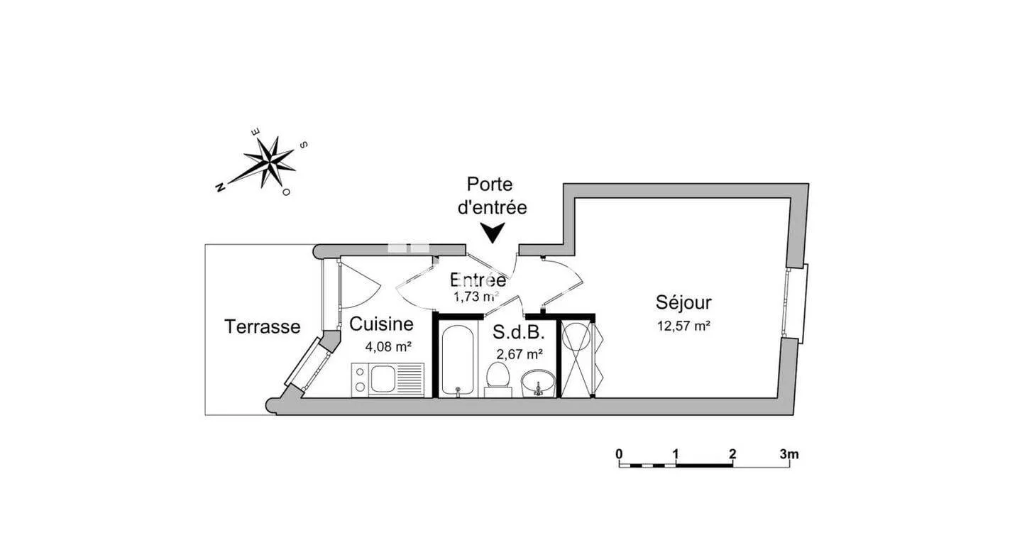 Plan coté de l'appartement