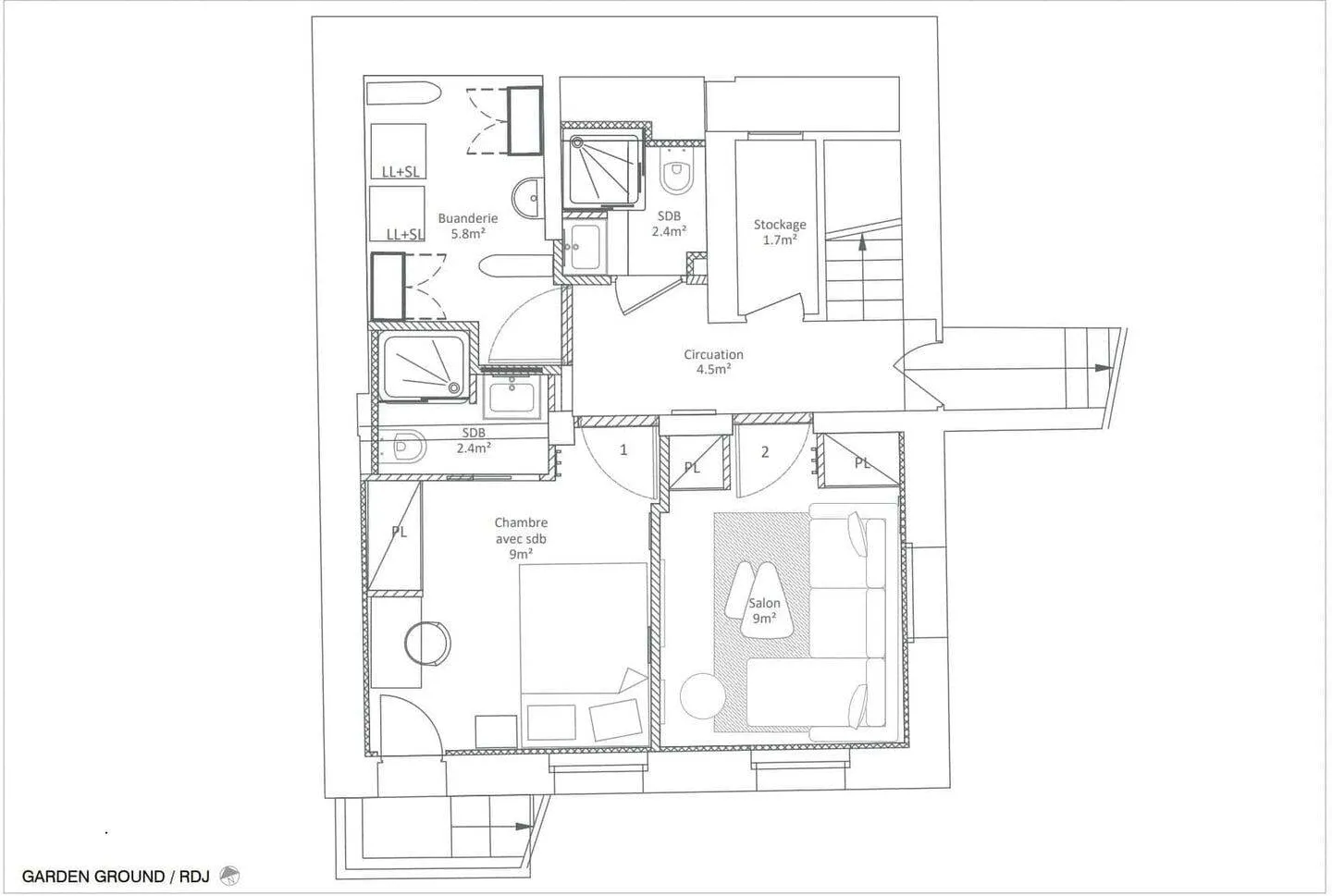 Plan coté de l'appartement