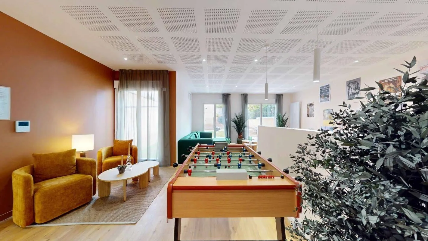 Espace détente avec baby-foot