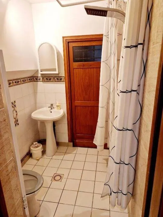 Salle d'eau avec lavabo et douche