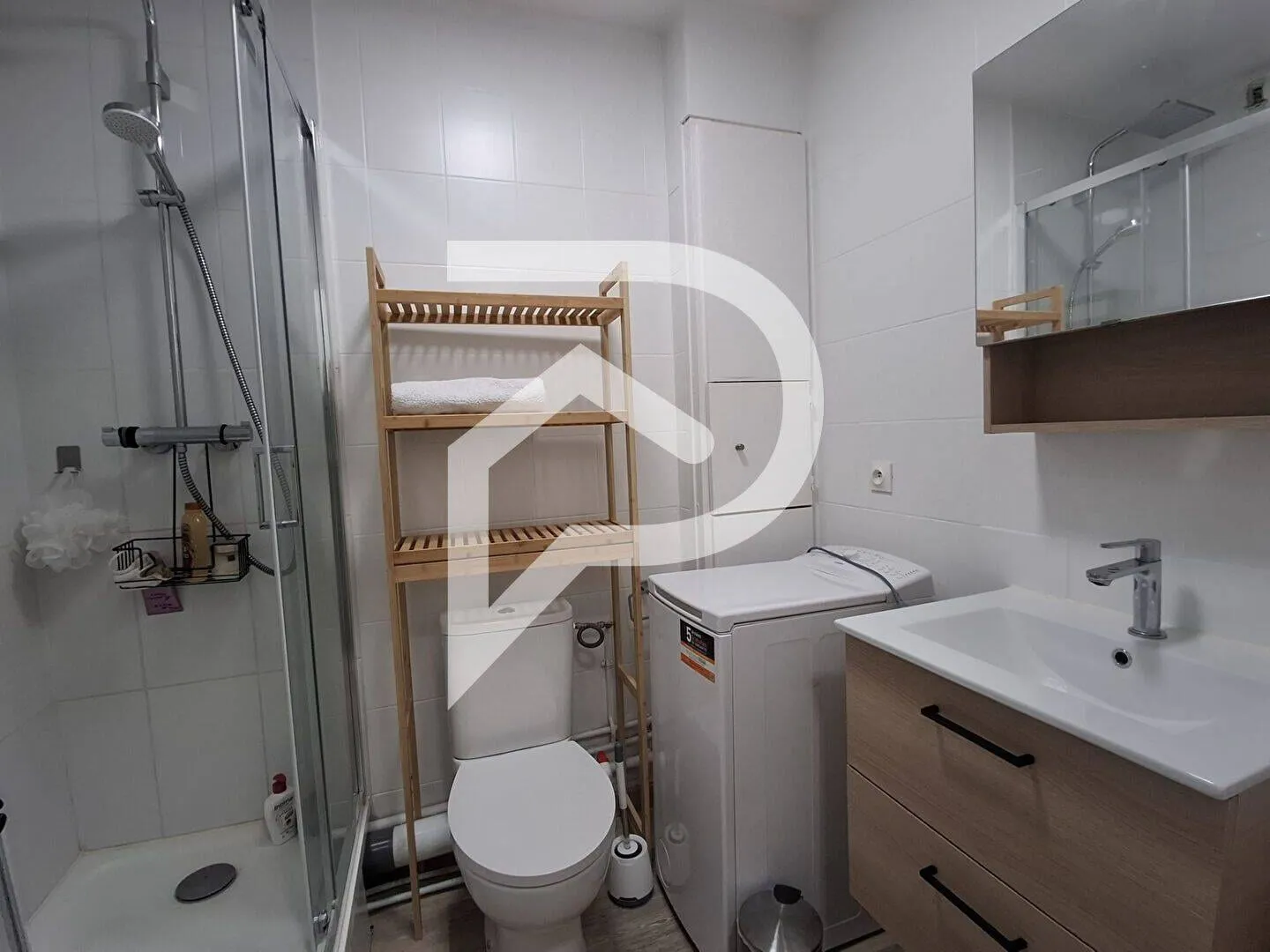 Salle d'eau avec vasque et WC