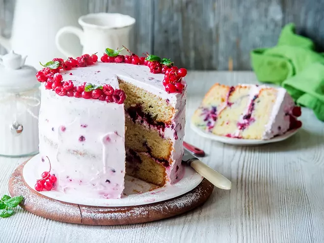 White Chocolate Raspberry Layer Cake